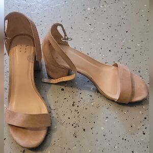 Elegant Tan Suede Women's Heels